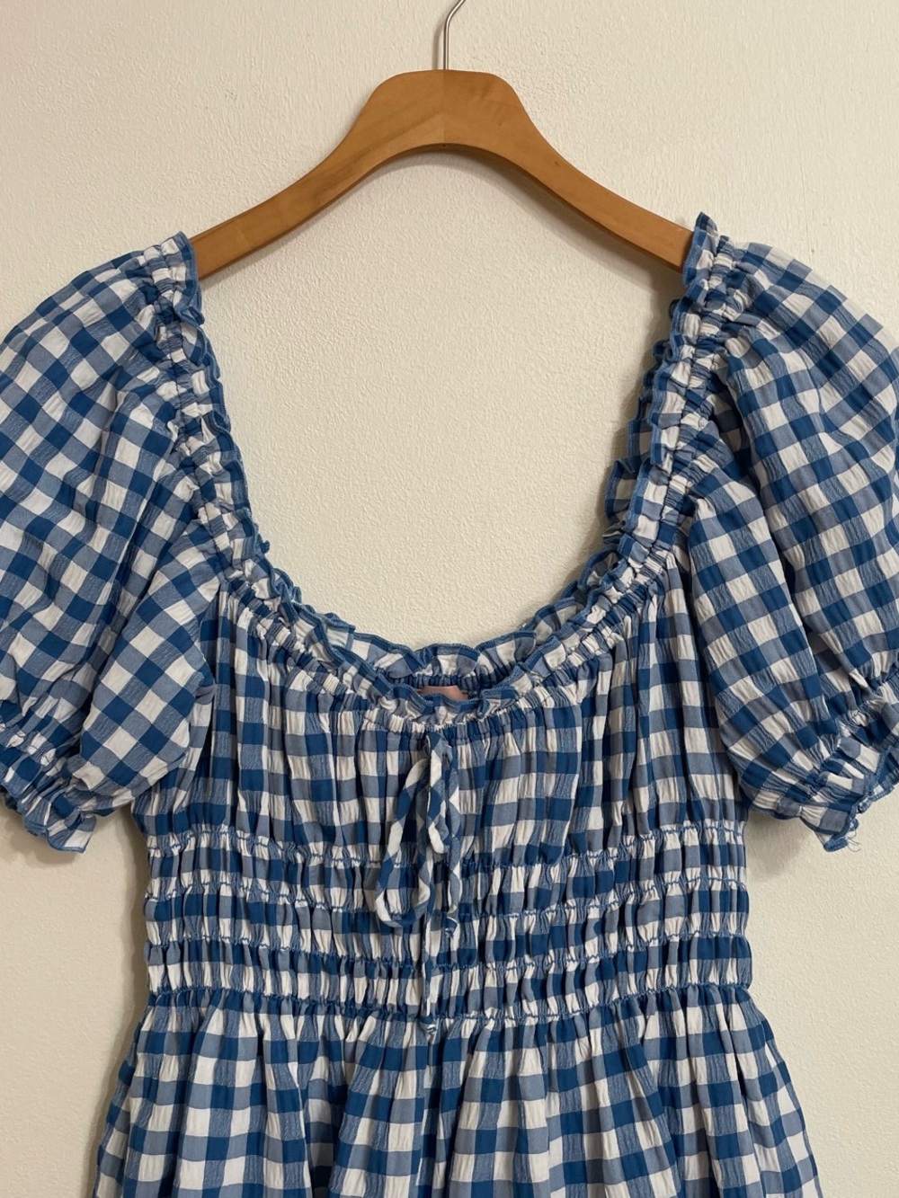 Show Me Your MuMu Esme Gingham Puff Sleeve Mini Dress - Picture 4 of 6